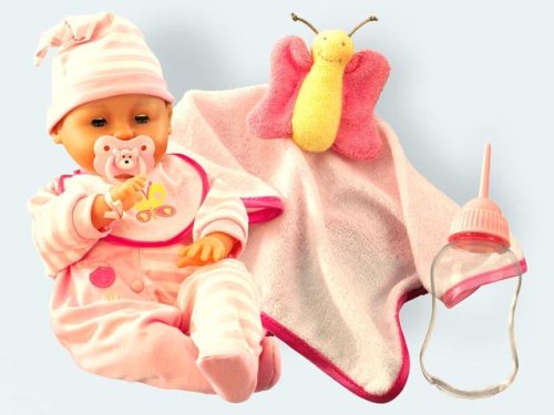 Amia 90100 Interaktiv Baby mit Tasche 46 cm