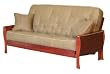 Big Tree Furniture Brewster Full Size Futon Sofa Sleeper Set with 2 Matching Pillows