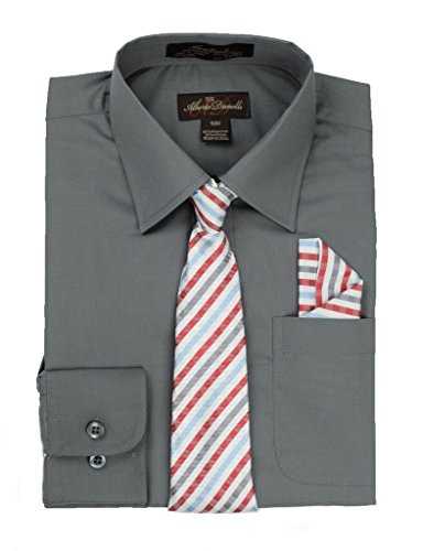 Alberto Danelli's Boys Long Sleeve Dress Shirt with Matching Tie and Handkerchief
