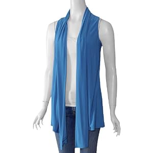 Buy Adi Ladies Open-Front Sleeveless Top Teal