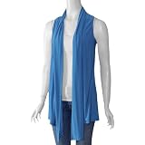 Adi Ladies Open-Front Sleeveless Top Teal 
