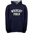 Wrigley Field Embroidered Navy Hooded Sweatshirt by Wrigley