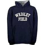 Wrigley Field Embroidered Navy Hooded Sweatshirt by Wrigley