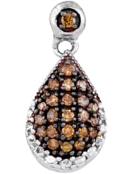 0.17CTW-DIA COGNAC PENDANT