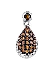 0.17CTW-DIA COGNAC PENDANT