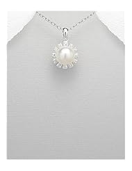 CZ Pendant Necklace In 92.5 Sterling Silver