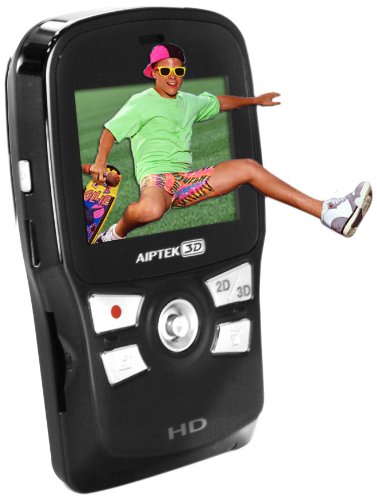 Aiptek i2 3D HD Camcorder (6 cm (2,4 Zoll) Display, 3D, SD/SDHC/MMC bis 32 GB) weiß