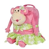 Laid Back Kids Sandy Mandy Snuggle Pack Pink Monkey Backpack