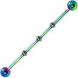 Ball Rainbow Anodized Titanium Industrial Project Bar 40mm