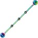 Ball Rainbow Anodized Titanium Industrial Project Bar 40mm