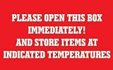 3" x 5" Please Open Box Immediately Labels (500 per Roll)