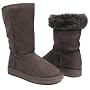 Brown Soft Furry Winter Boots Vegan Women
