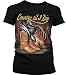 Country Til I Die Juniors T-shirt, Cowboy Hat Boots and Rope Design Juniors Shirt