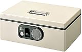 PLUS F型手提金庫 エルグレー Mサイズ CB-020F LGY 12-832の画像