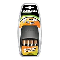 Duracell CEF14NC NiMH Battery Charger for AA, AAA with 4 AA NiMH Rechargeable Batteries (Pack of 2)