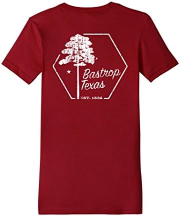 Women's Bastrop Texas T-Shirt Large Cranberry