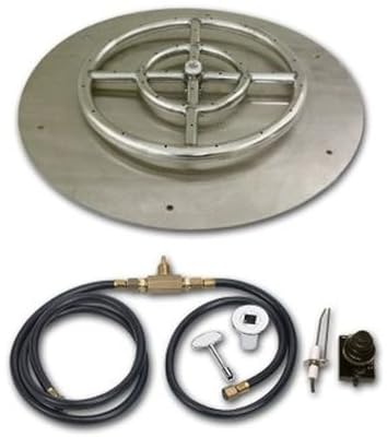 12 Inch Round Stainless Steel Flat Pan Natural Gas - Ignition Kit
