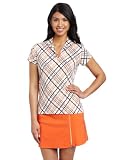 Sport Haley Womens Diagonal Print Short Sleeve Polo Shirt