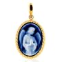 14K Yellow Gold Angel Cameo Pendant