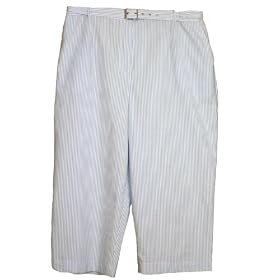 Buy Alfred Dunner Seersucker Capri Endless Summer Cloudblue by Alfred Dunner