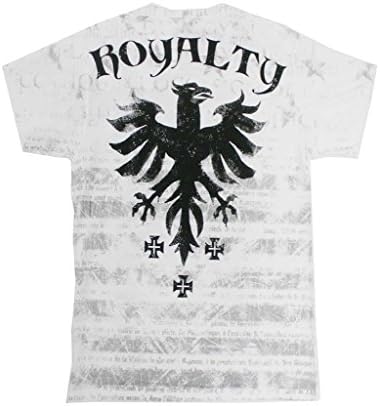 Ekus Men's Konflic Stripe Shadow Eagle Muscle Tee M White