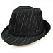 41uvI3YbADL. AA75  PINSTRIPE SEXY BLACK STRUCTURED FEDORA HAT