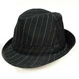 41uvI3YbADL. SL160  PINSTRIPE SEXY BLACK STRUCTURED FEDORA HAT