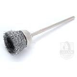 3 8 x 5 8 Rounded Crimped Steel Wire Brush - 2-1 4 Long - 3 16 Shaft by Hawk