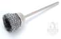Steel Wire Brush - 2 1/4" L - 3/16" Shaft - 3/8" x 5/8"