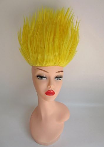 Deluxe Yellow Troll Doll 90's Spiky Bright Costume Wig