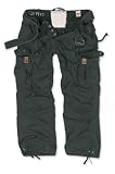 Premium Vintage Cargohose schwarz (deutsche Gr��en)
