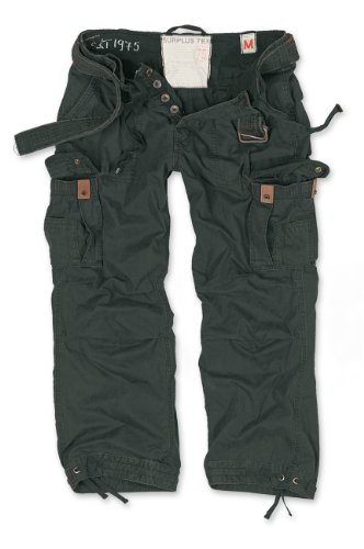 Premium Vintage Cargohose schwarz (deutsche Größen)