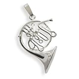 Bijou musique pendentif en argent : cor d