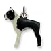 boston_terrier40boston terrier - Sterling Silver Enameled Boston Terrier Charm