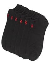 Ralph Lauren Mens Sport Socks Small Pony Black 3Pack