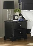 Night Stand Cottage Style in Black Finish