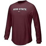 Nike Mississippi State Bulldogs Maroon Waffle Long Sleeve Crew Top