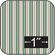French Toile Stripe Green Cotton Fabric -for Dollhouse Miniatures