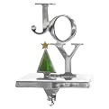 Joy Stocking Holder - Silver