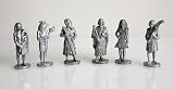 Egyptian Pharaohs, Guard, Priest and Attendent Figures Miniature, Set of 6IMAGE