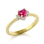 Jewelry - 0.5 Carat Heart Shape Ruby CZ Ring SZ 7