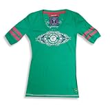 Jade - Girls Short Sleeve V-Neck Tee Shirt, Green