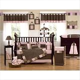 Bundle-76 Soho Pink and Brown Crib Bedding Set