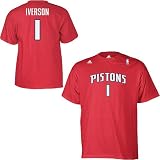 adidas Detroit Pistons Allen Iverson Youth (Sizes 8-20) Gametime T-Shirt
