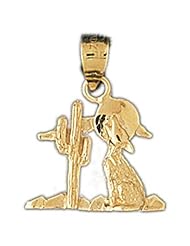 Dazzlers Solid 14k Gold Fox Charm Pendant Available in three colors from jewelsberry (weights: 2.3 grams only)