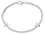 Zable(tm) 7" Sterling Silver Snake Bracelet with Smart Bead / Charm