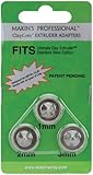 Makin's USA Professional ClayCore Extruder Adapters, 1mm/2mm/3mm, 3 Per Package