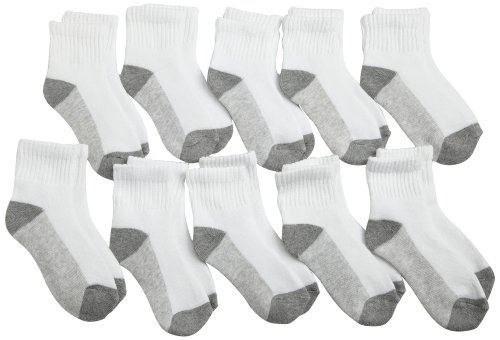 Fruit Of The Loom Boys 8-20 10 Pair Ankle Socks