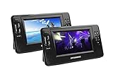 Sylvania 7-Inch Twin Mobile Dual Screen/Dual DVD Portable DVD Player - Play Same or Separate Movies