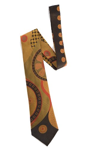 Path Woven Tie in gold